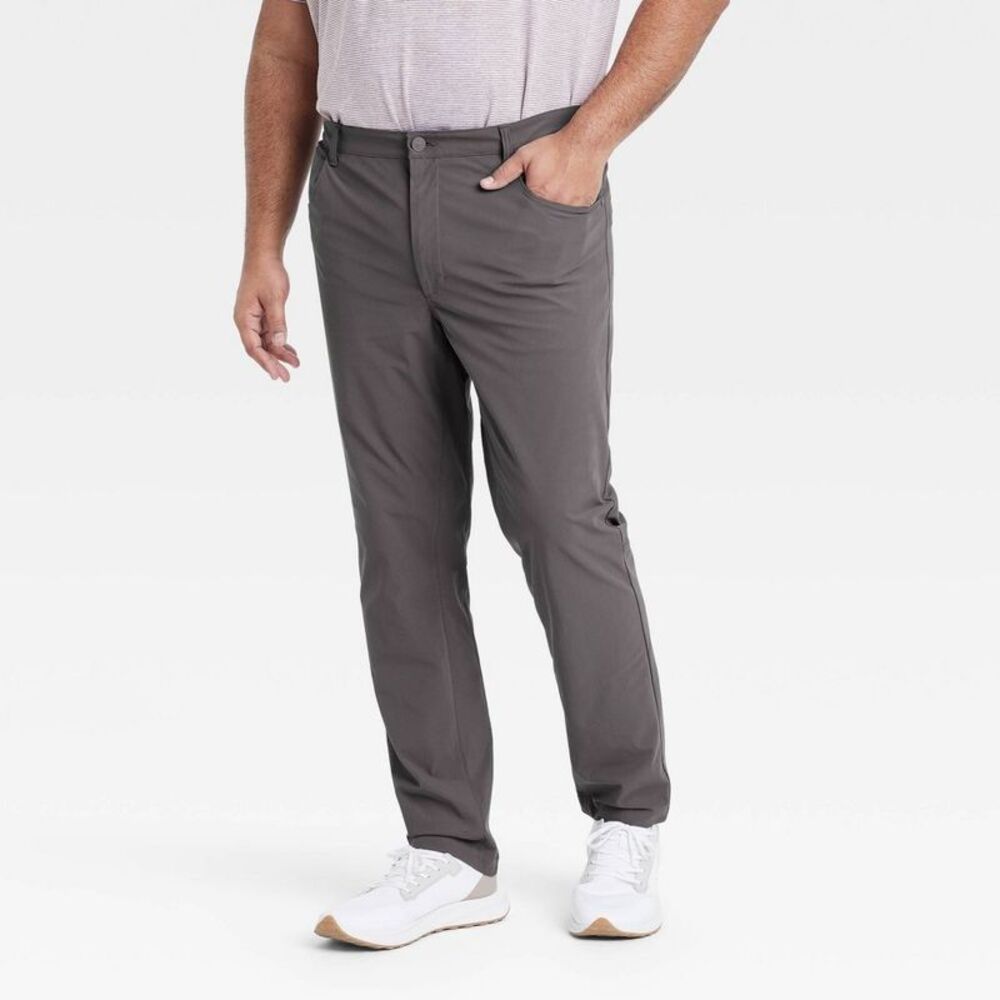All In Motion - Men's 360 Lifestyle Big Slim Fit 5-Pocket Pants -  Dark Gray